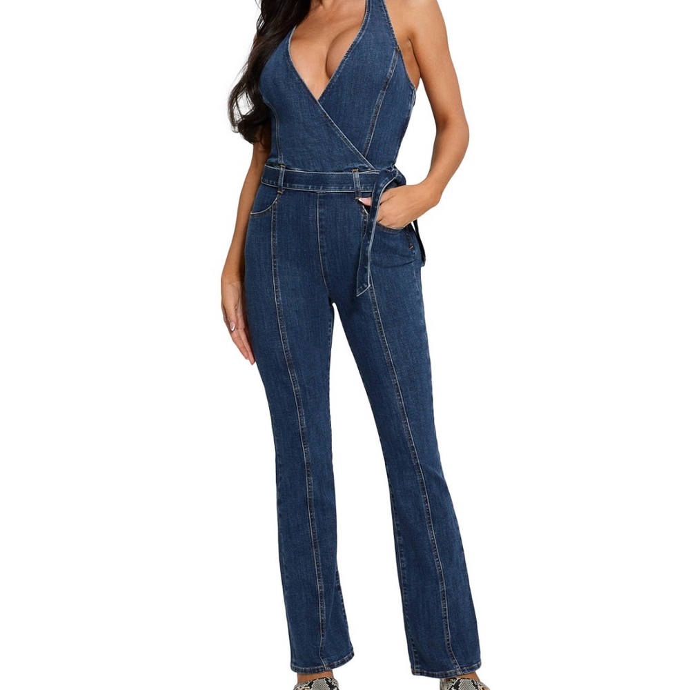 Women's Blue Denim Jumpsuit